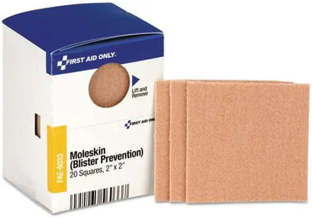 Alt view image 5 of 7 - First Aid Only FAE6033 Refill For Smartcompliance General Business Cabinet, Moleskin, 2 X 2, 20/Box