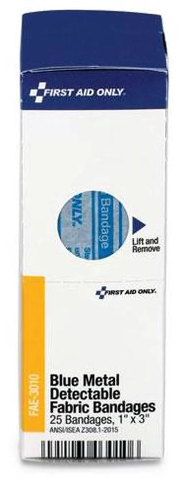 Alt view image 5 of 20 - First Aid Only Refill f/SmartCompliance Gen Cabinet Blue Metal Detectable Bandages 1x3 25/Bx FAE3010