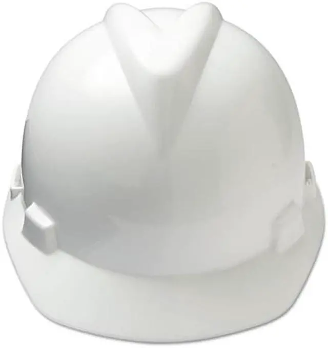 Alt view image 3 of 13 - MSA Safety 477482 Large V-Gard Slotted White Hard Hat w/ Fas-Trac III Suspension