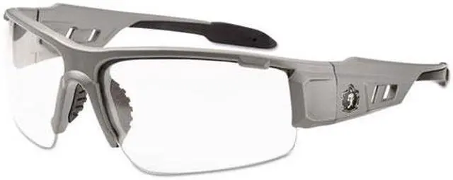 Main image of Ergodyne Clear Lens/Half Frame Safety Glasses Gray 52100