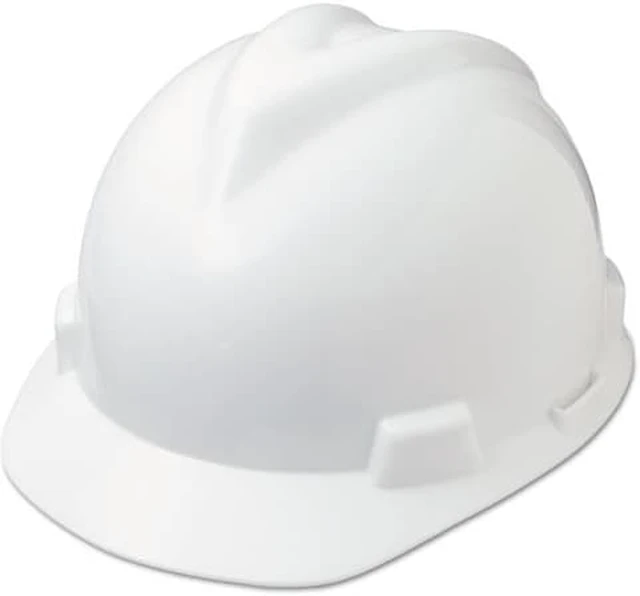 Alt view image 5 of 14 - MSA V-Gard Hard Hats Ratchet Suspension Size 6 1/2 - 8 White 475358