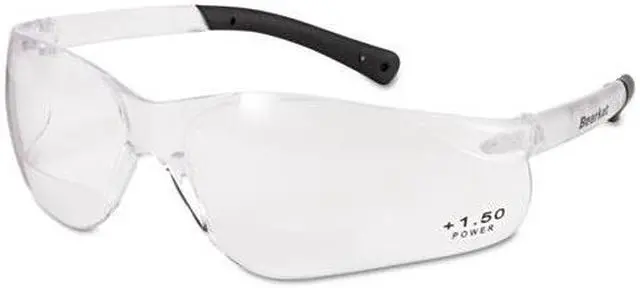 Alt view image 4 of 10 - Mcr Safety Bearkat Magnifier Safety Glasses, Clear Frame, Clear Lens BKH15