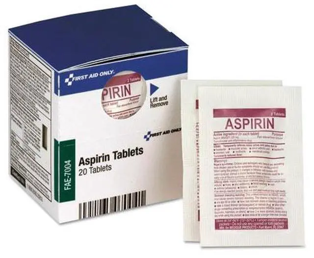 Alt view image 3 of 6 - First Aid Only Smartcompliance Aspirin Refill, 2/Packet, 10 Packet/Box FAE7004