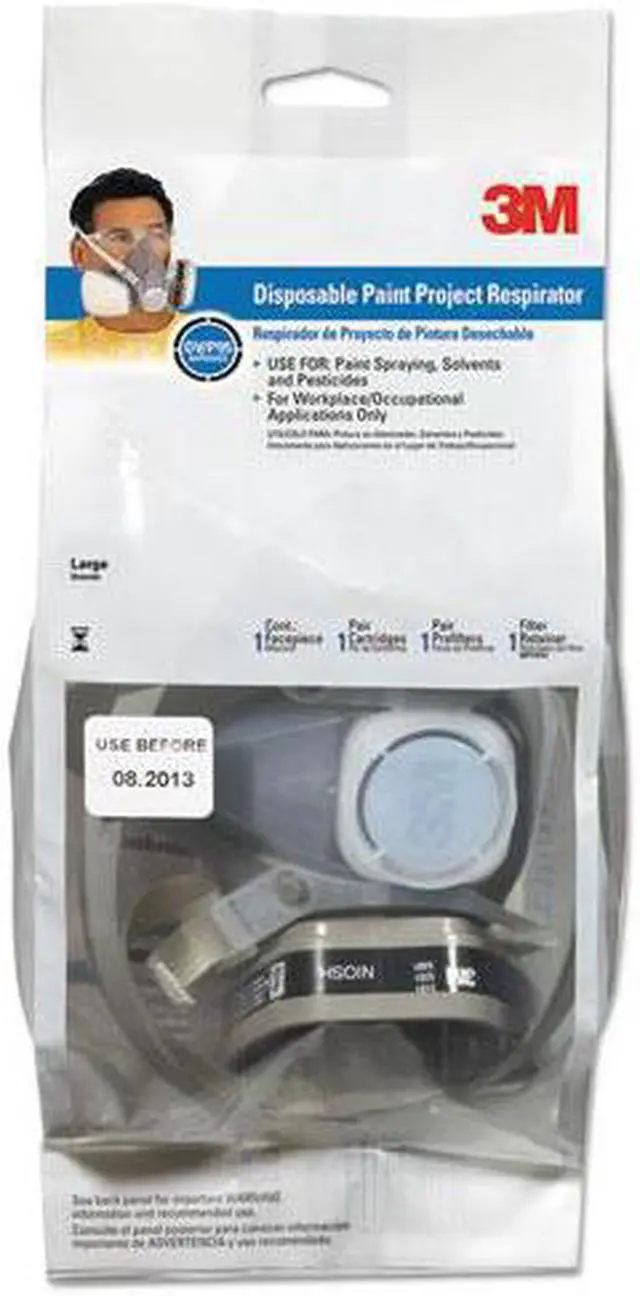 Alt view image 10 of 20 - Dual Cartridge Respirator Assembly 52P71, Organic Vapor/P95, Medium