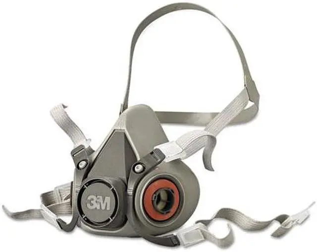 Alt view image 6 of 9 - 3M 7026 Reusable Half Face Mask Respirator, Medium, 6200