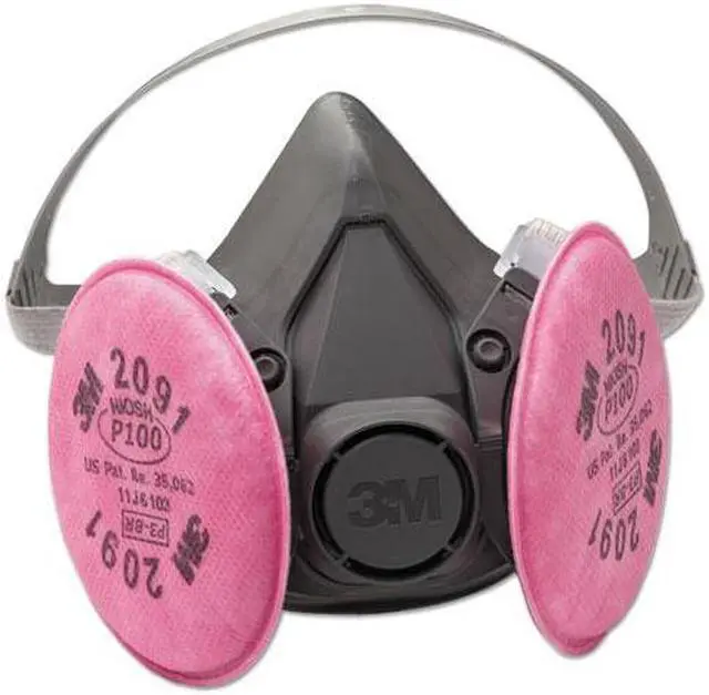 Alt view image 9 of 20 - 3M Half Facepiece Respirator 6000 Series, Reusable