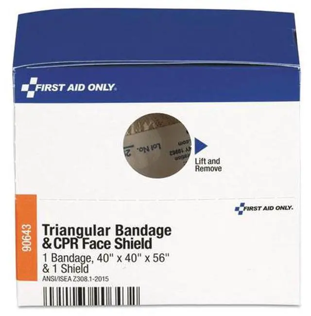 Alt view image 4 of 10 - First Aid Only Triangular Sling/Bandage and CPR Mask 2 Pieces 90643