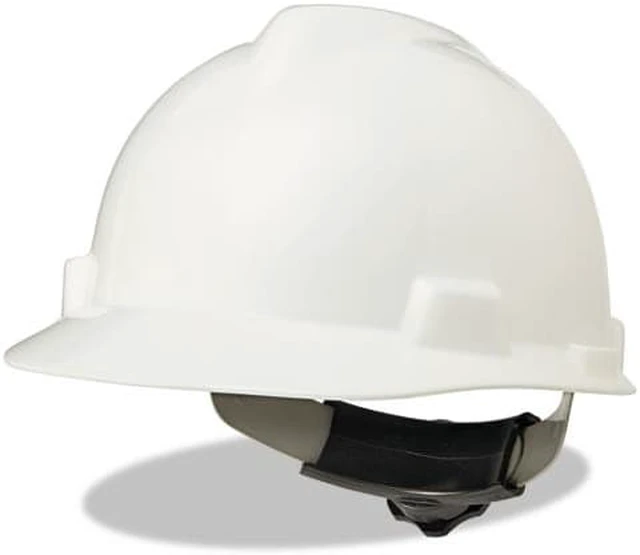 Alt view image 4 of 14 - MSA V-Gard Hard Hats Ratchet Suspension Size 6 1/2 - 8 White 475358