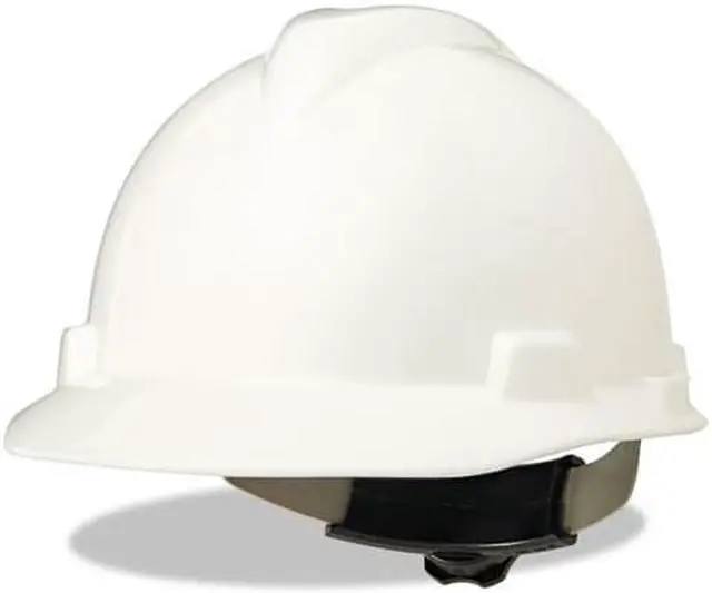 Alt view image 4 of 13 - MSA Safety 477482 Large V-Gard Slotted White Hard Hat w/ Fas-Trac III Suspension