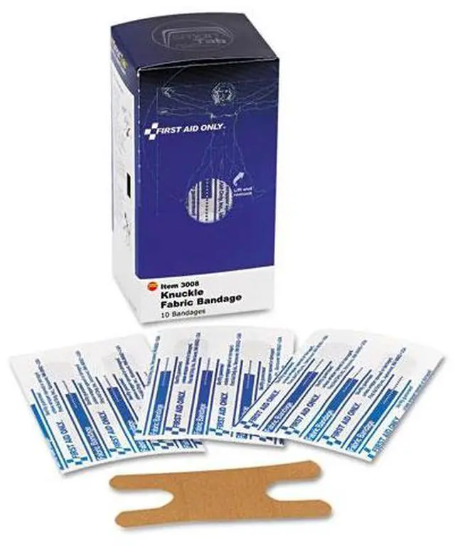 Alt view image 2 of 7 - First Aid Only, Inc Knuckle Fabric Bandages 10/BX Beiger FAE3008