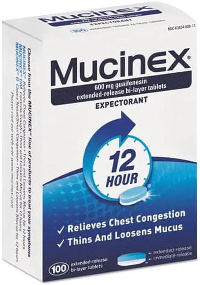 Alt view image 5 of 5 - Expectorant Regular Strength, 100 Tablets/box, 12 Box/carton