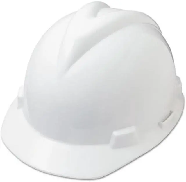 Alt view image 5 of 13 - MSA Safety 477482 Large V-Gard Slotted White Hard Hat w/ Fas-Trac III Suspension