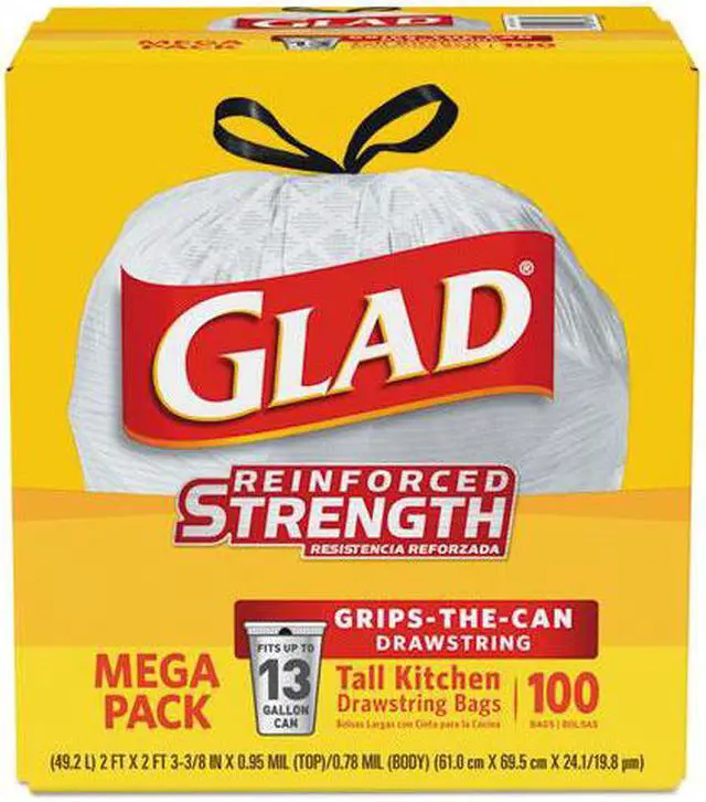 Alt view image 7 of 13 - Clorox Glad Tall Kitchen Drawstring Trash Bags