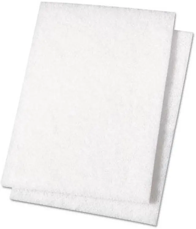Main image of Light Duty Scour Pad, White, 6 x 9, 20/Carton