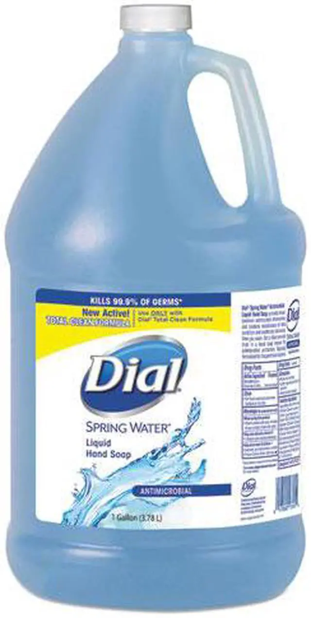Alt view image 3 of 8 - Dial DIA15926EA Antimicrobial Liquid Hand Soap, Spring Water Scent, 1 Gal Bottle