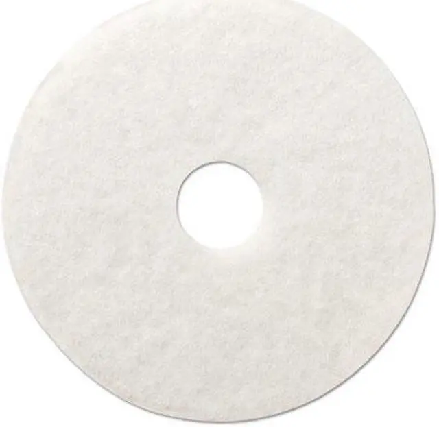 Main image of Polishing Floor Pads, 12" Diameter, White, 5/Carton