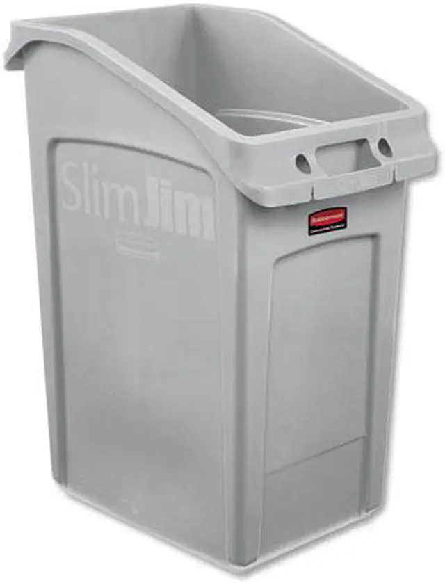 Main image of Slim Jim Under-Counter Container, 23 gal, Polyethylene, Gray