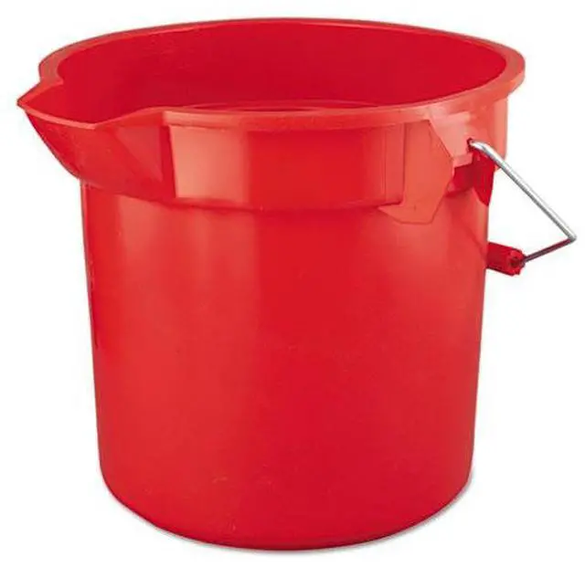 Alt view image 4 of 20 - Rubbermaid Commercial BRUTE Round Utility Pail 14qt Red 2614RED