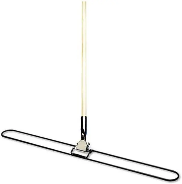 Alt view image 5 of 14 - Boardwalk Clip-On Dust Mop Handle Lacquered Wood Swivel Head 1" Dia. x 60in Long 1490