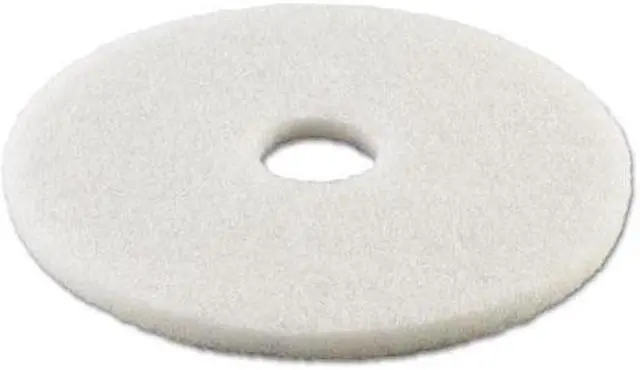 Alt view image 2 of 3 - Polishing Floor Pads, 12" Diameter, White, 5/Carton