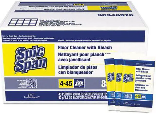 Alt view image 3 of 5 - Bleach Floor Cleaner Packets, 2.2oz Packets, 45/carton