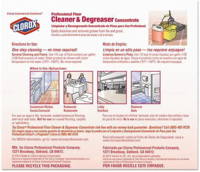 Alt view image 6 of 10 - Floor Cleaner & Degreaser, 1 Gal, PK4