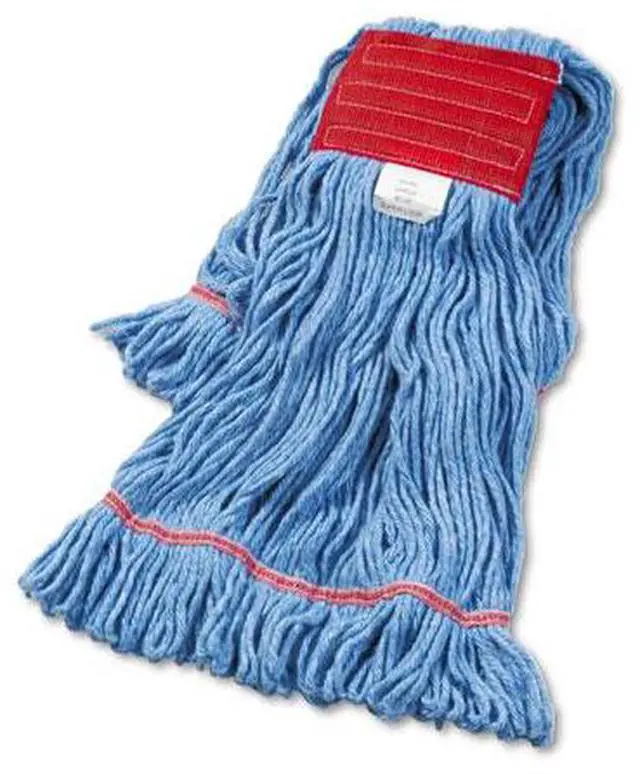 Alt view image 8 of 20 - Boardwalk Super Loop Wet Mop Head Cotton/Synthetic Large Size Blue 503BLEA