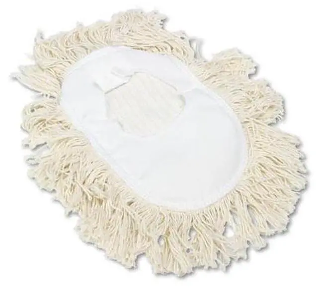 Alt view image 4 of 18 - Boardwalk Wedge Dust Mop Head Cotton 17 1/2l x 13 1/2w White 1491
