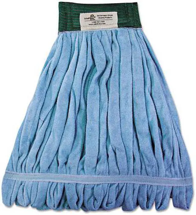 Alt view image 2 of 13 - Boardwalk Microfiber Looped-End Wet Mop Heads Medium Blue 12/Carton 12/Carton MWTMBCT