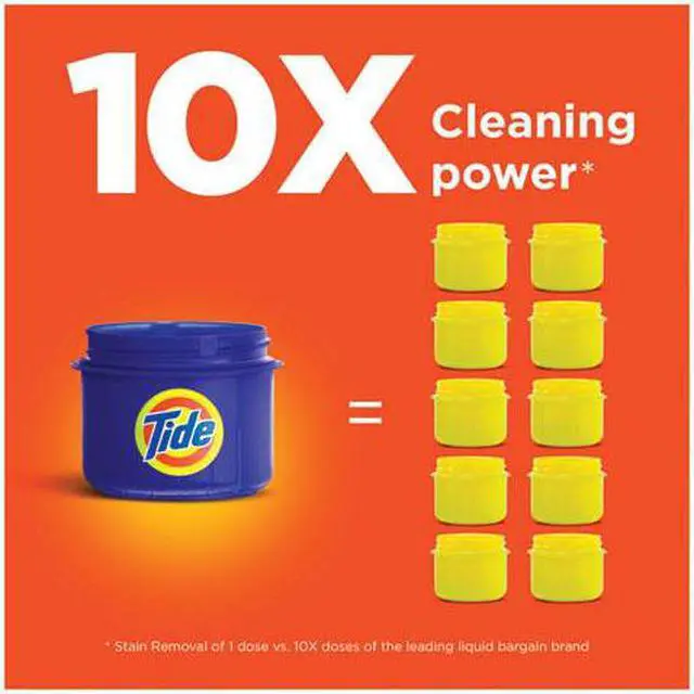 Alt view image 10 of 11 - Tide 2X Ultra Concentrated Laundry Detergent, 25 oz, Bottle, Blue, Liquid, Original