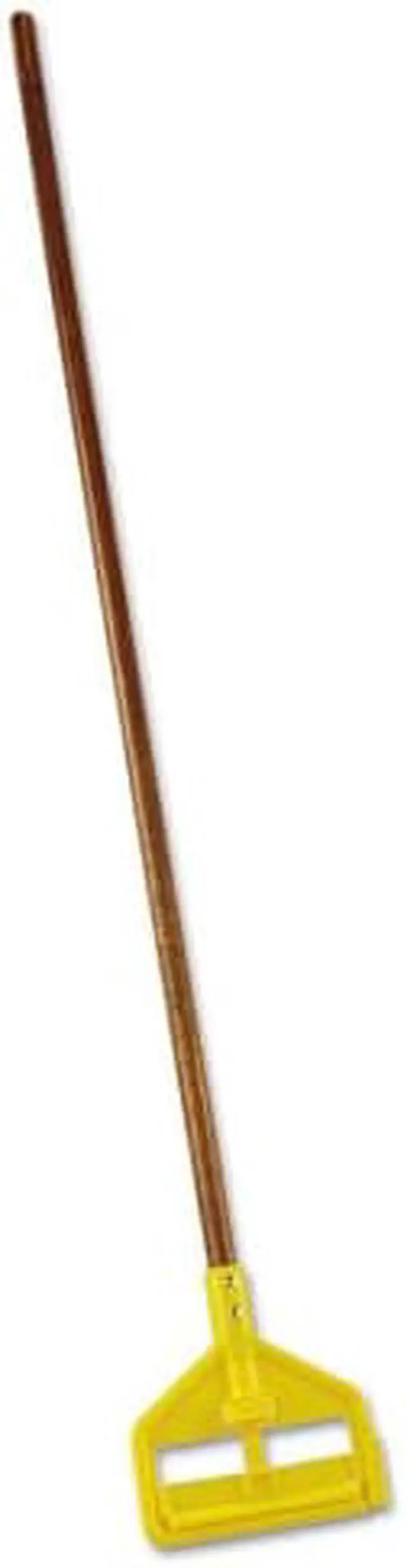 Alt view image 4 of 10 - Rubbermaid Commercial Invader Wood Side-Gate Wet-Mop Handle 54" Natural/Yellow H115