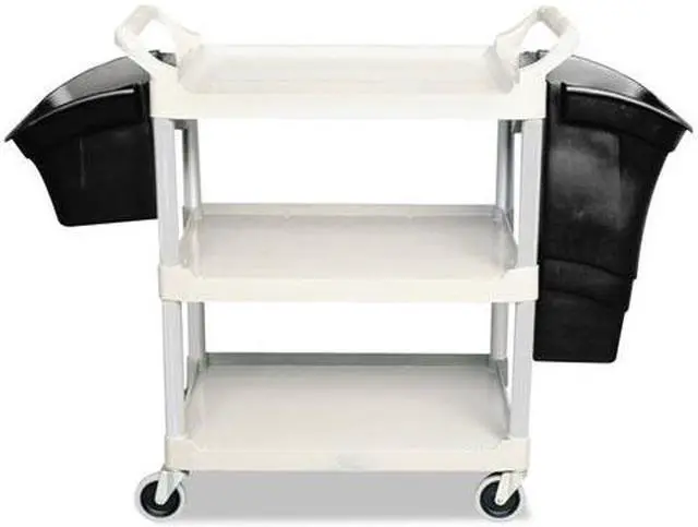 Alt view image 6 of 10 - Mobile Utility Cart 300 lb. Cap 40-3/5"x20"x37-4/5" Gray