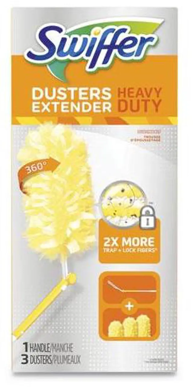 Alt view image 5 of 20 - Swiffer 360 Dusters Plastic Handle Extends to 3 ft 1 Handle & 3 Dusters/Kit