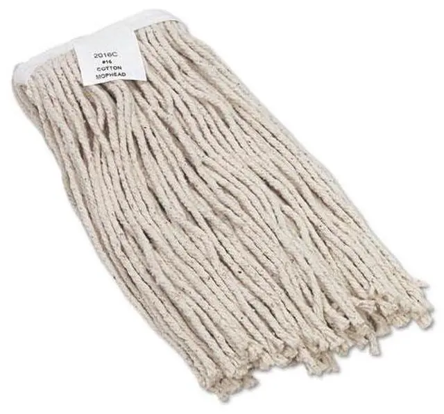 Alt view image 3 of 20 - Boardwalk Cut-End Wet Mop Head Cotton No. 16 Size White 2016CEA