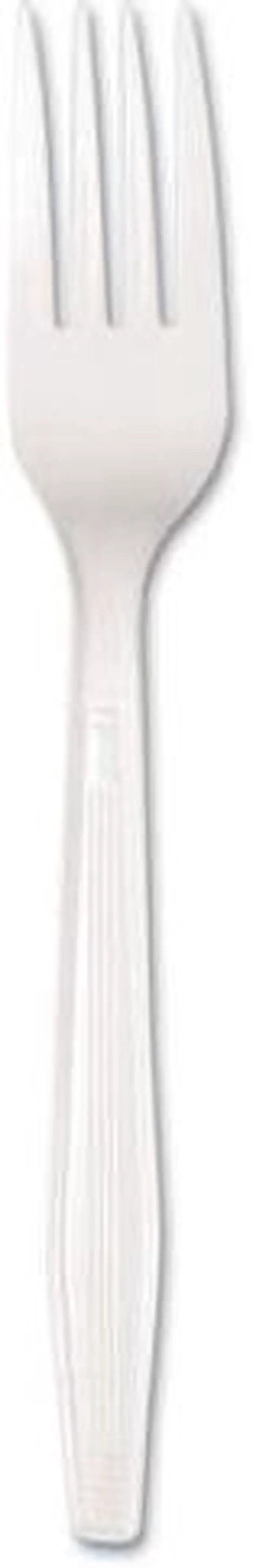 Alt view image 2 of 2 - Mediumweight Polystyrene, Fork, White, 10 Boxes of 100/Carton