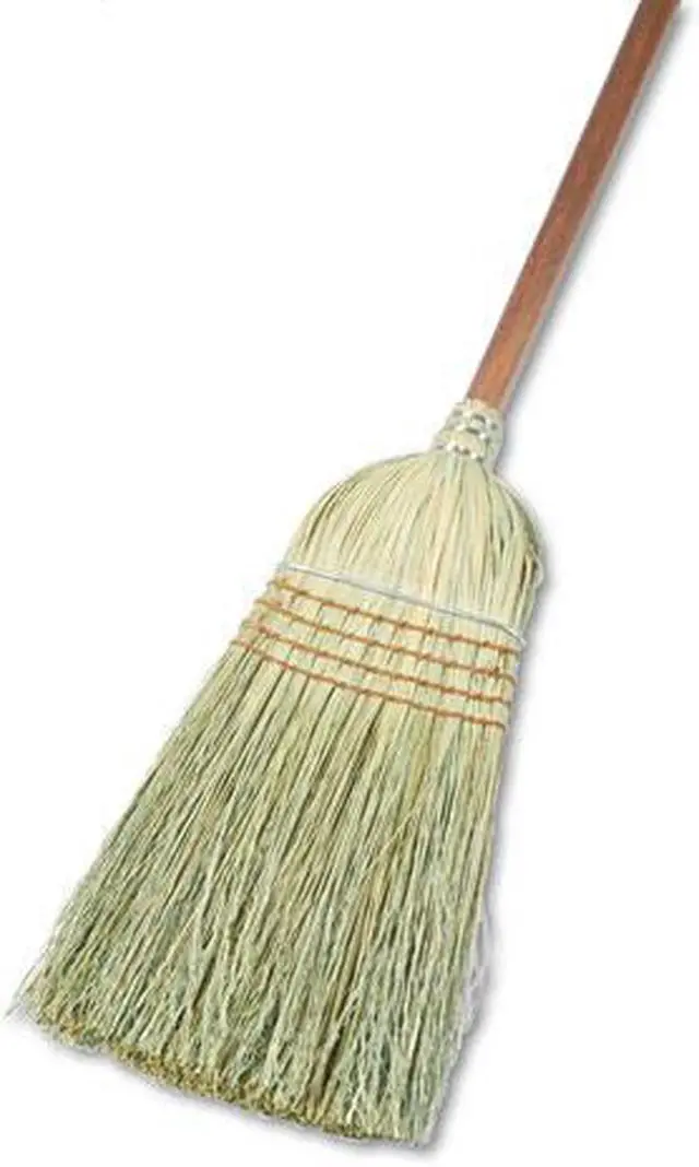 Alt view image 3 of 10 - Boardwalk Warehouse Broom Yucca/Corn Fiber Bristles 42" Wood Handle Natural
