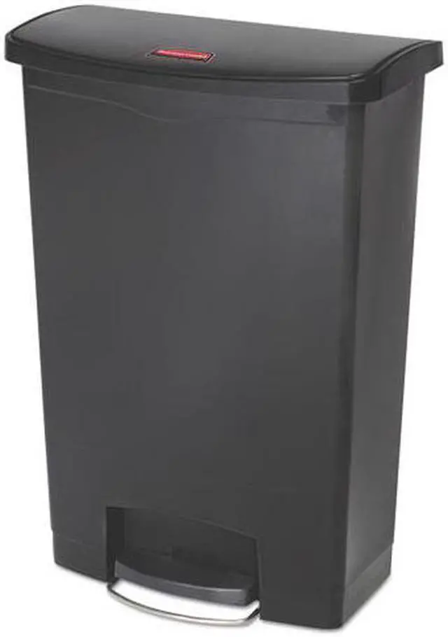 Alt view image 5 of 17 - Rubbermaid Commercial Slim Jim Resin Step-On Container Front Step Style 24 gal