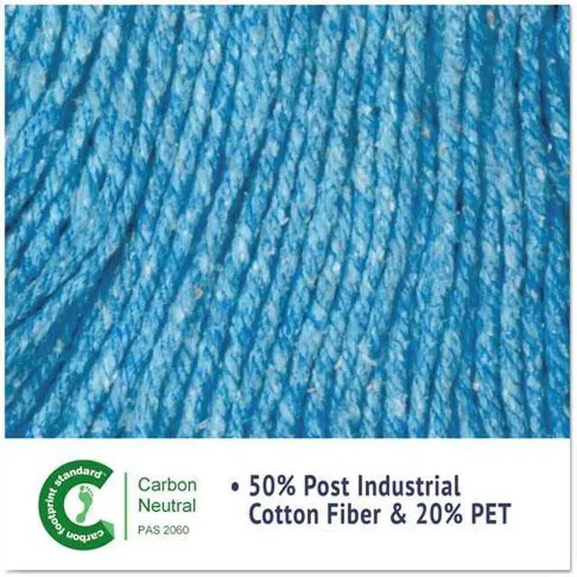 Alt view image 11 of 20 - Boardwalk Super Loop Wet Mop Head Cotton/Synthetic Medium Size Blue 502BLEA
