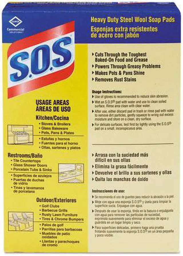 Alt view image 2 of 5 - Steel Wool Soap Pad, 15 Pads/Box, 12 Boxes/Carton