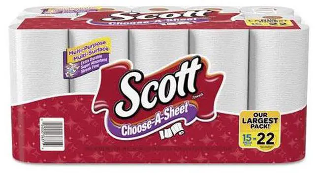 Main image of Choose-A-Sheet Mega Roll Paper Towels, 1-Ply, White, 102/Roll, 30 Rolls Carton