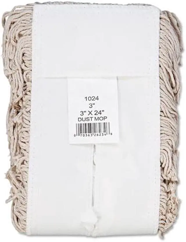 Alt view image 4 of 17 - Boardwalk Mop Head Dust Cotton 24 x 3 White 1024