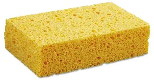 Main image of Medium Cellulose Sponge, 3 2/3 x 6 2/25", 1.55" Thick, Yellow, 24/Carton