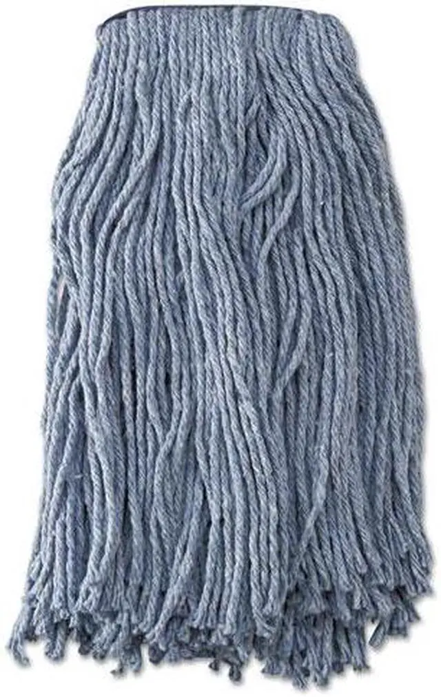Main image of Mop Head, Standard Head, Cotton/Synthetic Fiber, Cut-End, #20, Blue, 12/Carton