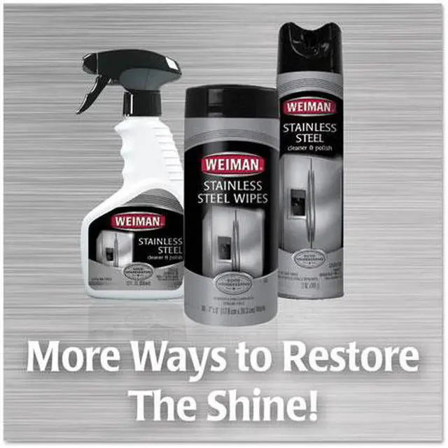 Alt view image 6 of 20 - Weiman Stainless Steel Cleaner and Polish WMN49
