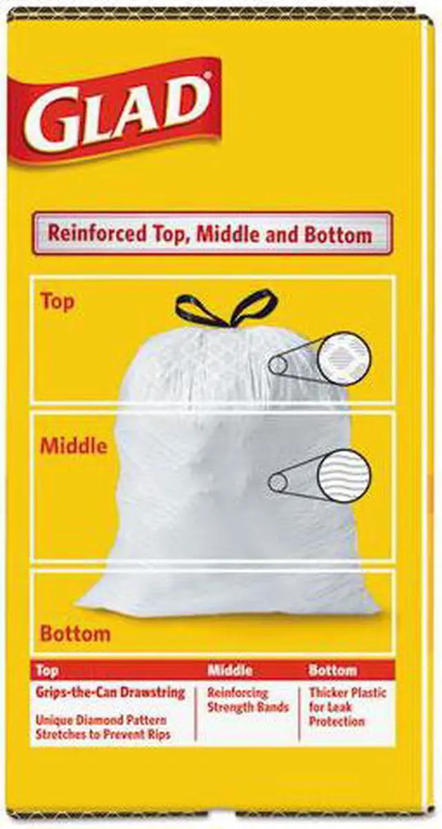 Alt view image 8 of 13 - Clorox Glad Tall Kitchen Drawstring Trash Bags