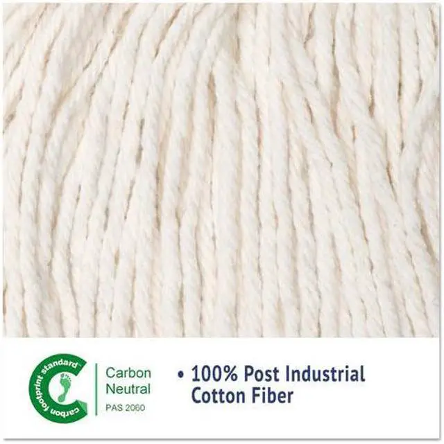 Alt view image 6 of 7 - Cut-End Wet Mop Head, Cotton, No. 24, White 12/Carton