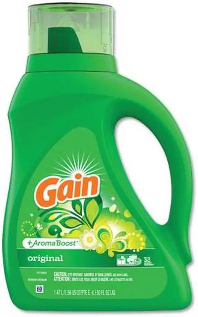 Alt view image 5 of 10 - Procter & Gamble Gain Concentrated Laundry Detergent, 50 oz, Bottle, Green, Liquid, Original