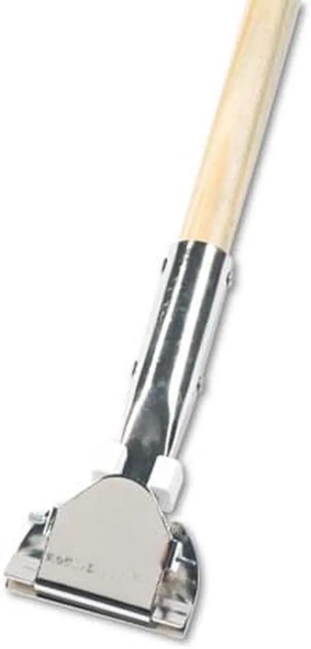 Alt view image 4 of 14 - Boardwalk Clip-On Dust Mop Handle Lacquered Wood Swivel Head 1" Dia. x 60in Long 1490
