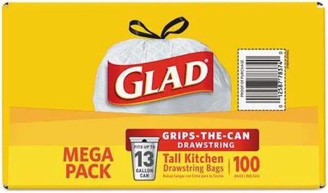 Alt view image 12 of 13 - Clorox Glad Tall Kitchen Drawstring Trash Bags
