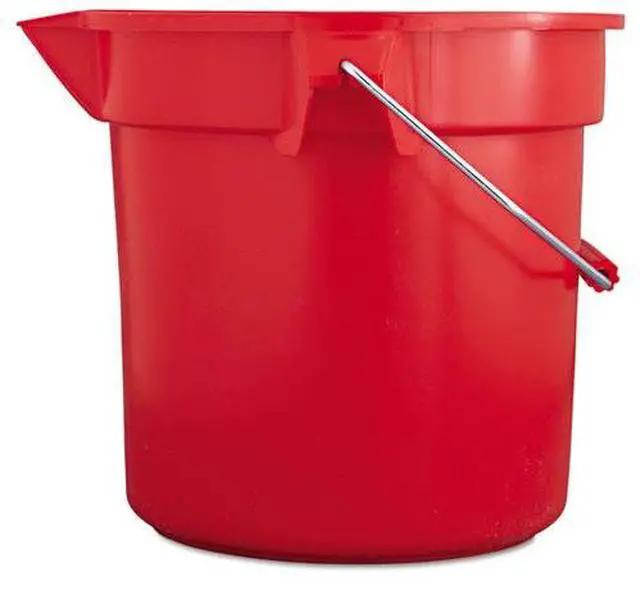 Alt view image 5 of 20 - Rubbermaid Commercial BRUTE Round Utility Pail 14qt Red 2614RED